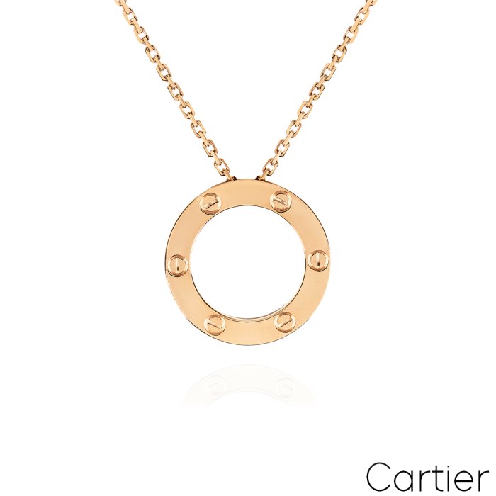 Cartier Rose Gold Plain Love Necklace B7014400