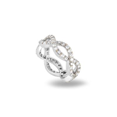 White Gold Diamond Infinity Full Eternity Ring 1.72ct