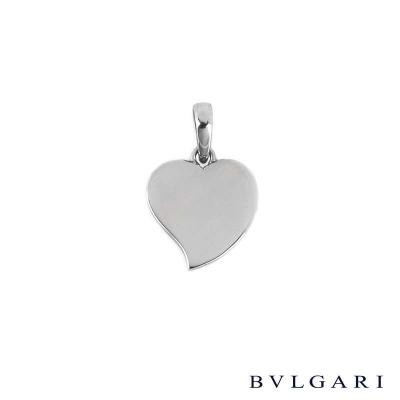 Bvlgari 18k White Gold Heart Pendant