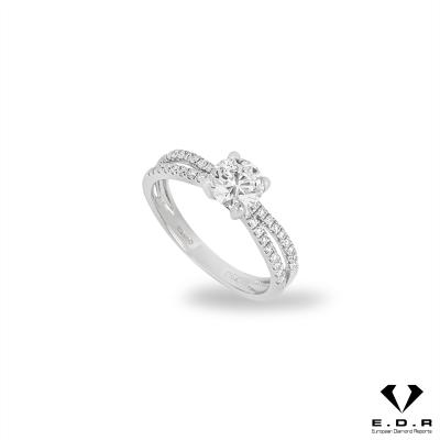 White Gold Round Brilliant Cut Diamond Ring 0.76ct E/VS1