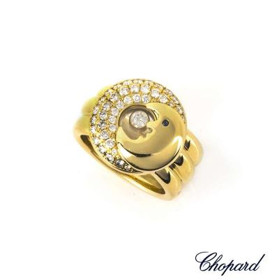 Chopard Yellow Gold Happy Diamonds Moon Ring 82/2288/3-20