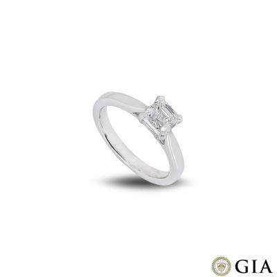 Platinum Asscher Cut Diamond Ring 1.01ct F/VS2