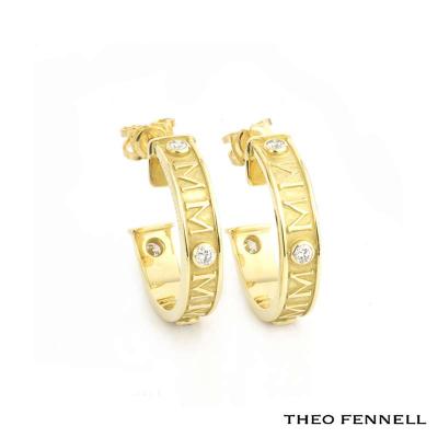 <p>Theo Fennell Fennellium?Hoop Earrings</p>
