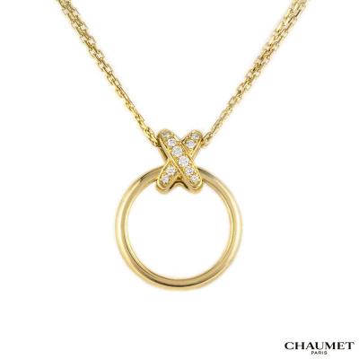 Chaumet Yellow Gold Diamond Set Liens Pendant
