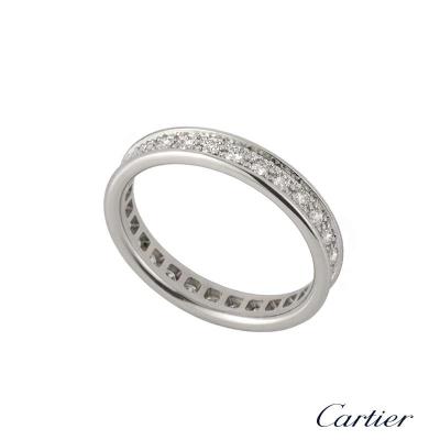 <p>Cartier 18k White Gold Diamond Set Full Eternity Ring</p>
