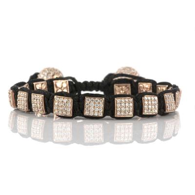 18k Rose Gold Diamond Set Cord Bracelet 6.08ct