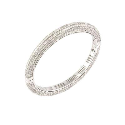18k White Gold Diamond Pave Set Bracelet 10.18ct