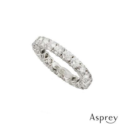 <p>Asprey Full Diamond Eternity Ring in Platinum</p>
