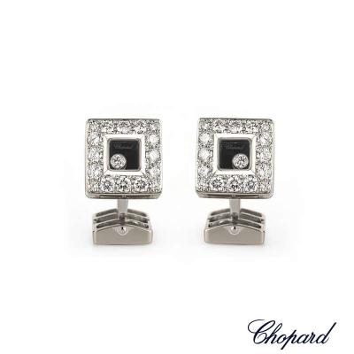 <p>Chopard 18k W/G Happy Diamonds Cufflinks 1.16ct 75/3024-20</p>
