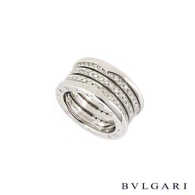 <p>Bvlgari 18k White Gold Diamond Set B.zero1 Ring AN850553</p>

