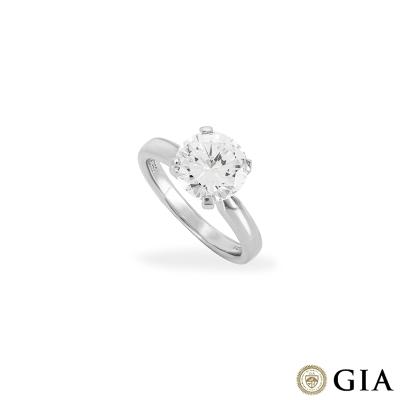 Platinum Round Brilliant Cut Diamond Ring 2.24ct I/VS2