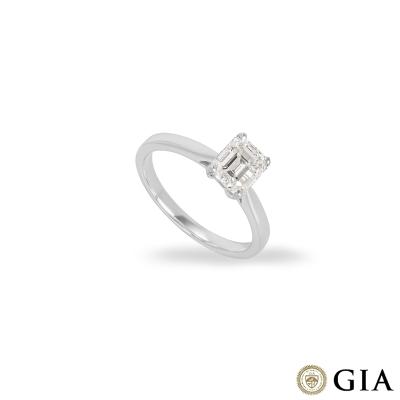 White Gold Emerald Cut Diamond Ring 1.25ct H/VS1