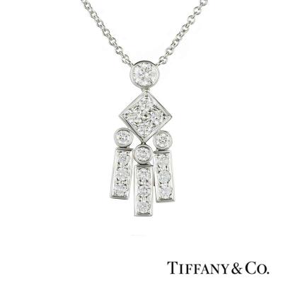 <p>Tiffany & Co. Legacy Diamond Set Pendant in Platinum</p>
