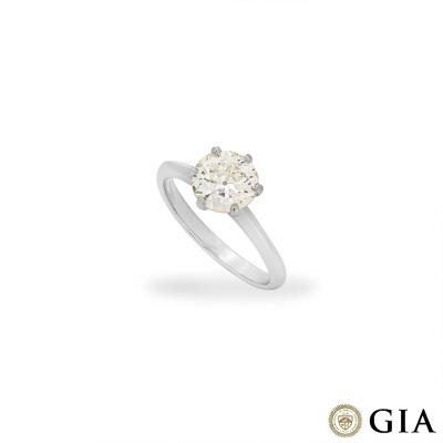 White Gold Old European Cut Diamond Ring 1.61ct M/VS2