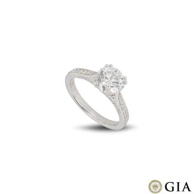 White Gold Round Brilliant Cut Diamond Ring 1.70ct F/VS1
