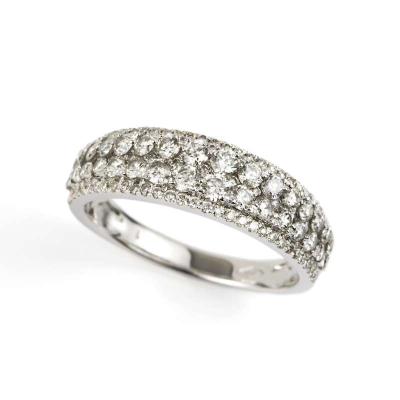 18k White Gold Diamond Half Eternity Ring 1.17ct Total