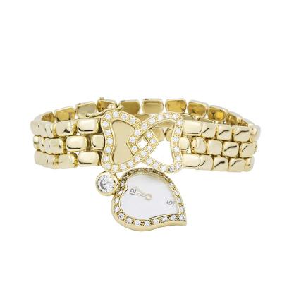 <p>18k Yellow Gold Diamond Set Bracelet Watch</p>
