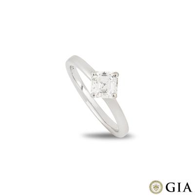 Platinum Asscher Cut Diamond Ring 1.00ct G/VS2
