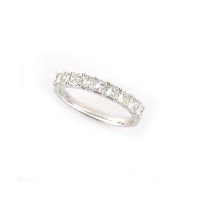 <p>18k White Gold Princess Cut Half Eternity Diamond Ring 1.18ct G/H VS</p>
