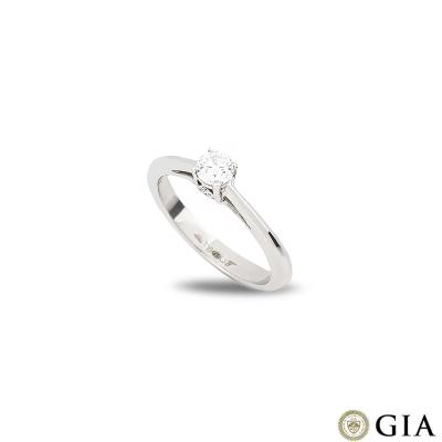 White Gold Round Brilliant Cut Diamond Ring 0.30ct E/VS1 XXX
