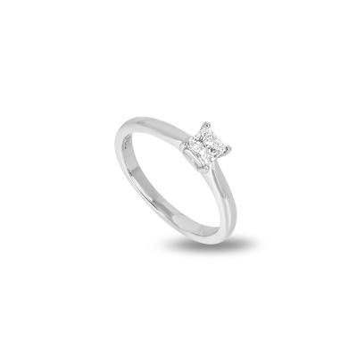 White Gold Princess Cut Diamond Ring 0.30ct H/VS1