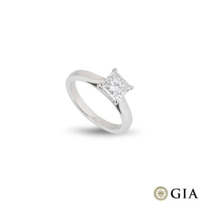 Platinum Princess Cut Diamond Ring 1.51ct F/VS2