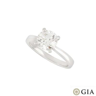 18k White Gold XXX Round Brilliant Cut Diamond Ring 1.60ct G/VS1
