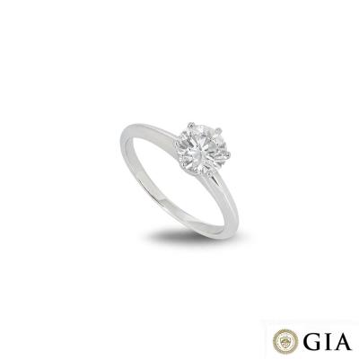 Round Brilliant Cut Diamond Ring in Platinum 1.02ct F/VVS2 XXX