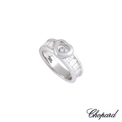 Chopard 18k White Gold Happy Diamonds Heart Ring B&P 82/2853-001