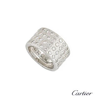 <p>Cartier 18k White Gold Lanieres Diamond Ring B&amp;P N4129200</p>
