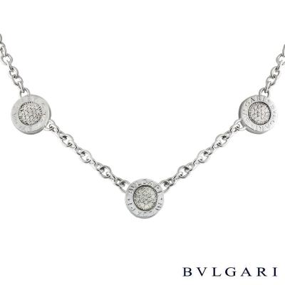 <p>Bvlgari Bvlgari 18k White Gold Diamond &amp; Onyx Reversible Necklace</p>
