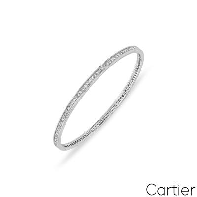 Cartier White Gold Diamond Bangle 2.90ct TDW
