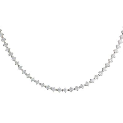 <p>18k White Gold Full Diamond Necklace</p>

