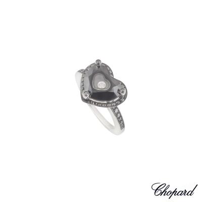 Chopard 18k White Gold So Happy Diamond Ring Size 52 826122-1736