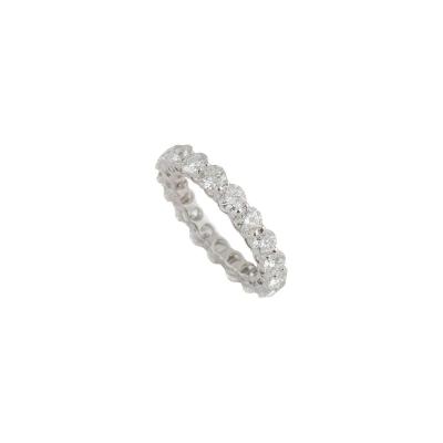 <p>18k White Gold Full Diamond Eternity Ring 3.64ct</p>
