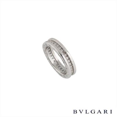 <p>Bvlgari 18k White Gold Diamond Set B.zero1 Ring AN850656</p>
