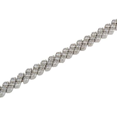 <p>18k White Gold Diamond Line Bracelet 4.6ct</p>
