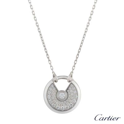 <p>Cartier 18k W/G?Amulette de Cartier Diamond Pendant 0.55ct?B3047600</p>
