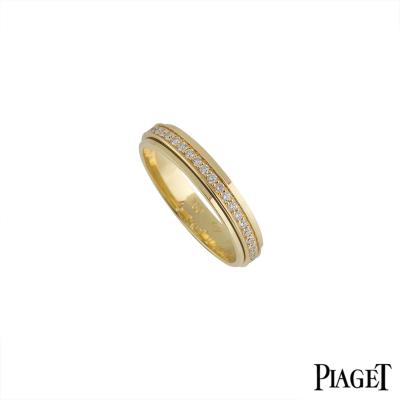 <p>Piaget 18k Yellow?Gold Diamond Set Possession Ring Size 68</p>
