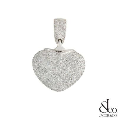 <p>Jacob & Co White Gold Diamond Heart Pendant</p>
