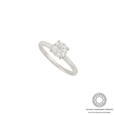 <p>18k White Gold Round Brilliant Cut Diamond Ring 1.00ct G/SI1</p>
