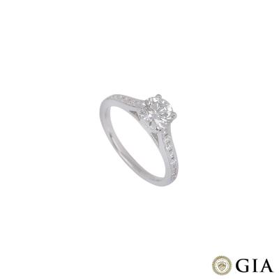 White Gold Round Brilliant Cut Diamond Ring 1.01ct G/VS1 XXX
