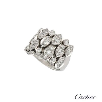 <p>Cartier 18k White Gold Diamond Ring 2.28ct</p>
