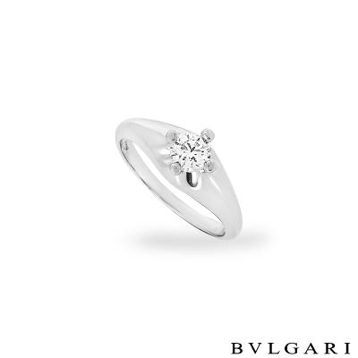 Bvlgari Platinum Diamond Corona Ring 0.33ct D/VVS2
