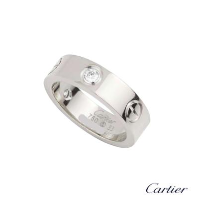 <p>Cartier Love Ring Half Diamond Size 53 B4032553</p>

