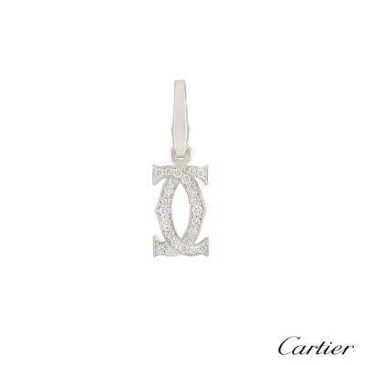 <p>C de Cartier Diamond Charm Pendant </p>
