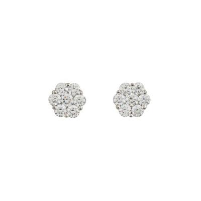 <p>Flower Diamond Earrings 1.40ct</p>
