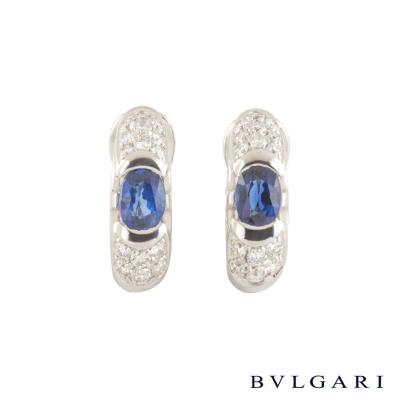 <p>Bvlgari Diamond and Sapphire Earrings</p>
