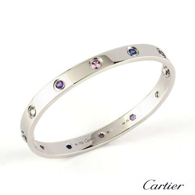 <p>Cartier Coloured Stones Love Bracelet Size 16 B6036316</p>
