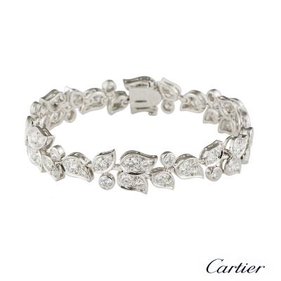 <p>Cartier Floral Diamond Bracelet 7.49ct</p>
